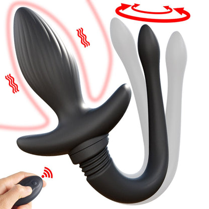 Dildo vibrator for women, dog tail shaped vibrator, anal expander, G-spot sex toy, erotic accessory for BDSM couples