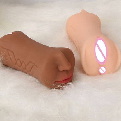 Deep throat sexy vagina rubber female organ for male sex toy self-masturbation