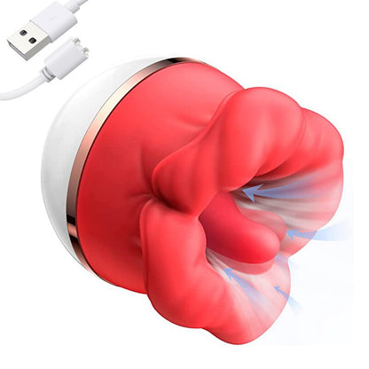 Rose Tongue Bite Vibrator, Vaginal Suction Vibrator, Clitoris Stimulator Sex Toy, Intimate Products for Women
