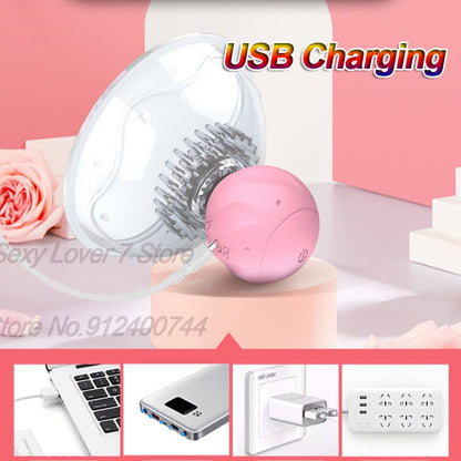 ของเล่นสำหรับผู้หญิง 3 ชิ้น อุปกรณ์เสริม เครื่องสั่นกระตุ้นหัวนมแบบหมุน เครื่องสั่นกระตุ้นทรวงอกแบบเลียเพื่อขยายขนาดทรวงอก