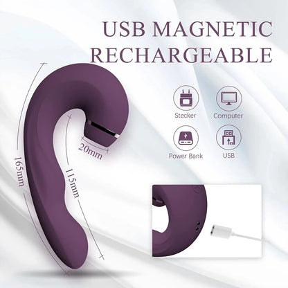 3-in-1 ดูดเร้าใจ Vibrator ที่มีประสิทธิภาพ Clitoral กระตุ้นช่องคลอดเซ็กซ์ทอยสำหรับสตรี