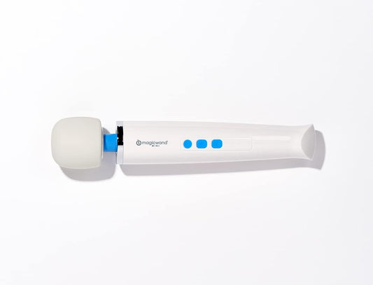Magic Wand Mini HV-135 - ไร้สาย - กะทัดรัด ปรับความเร็วได้หลายระดับ พร้อมหัวซิลิโคนอ่อนนุ่มและคอที่ยืดหยุ่น - เครื่องนวดส่วนตัวสำหรับผู้หญิง นวดคอ มือ หลัง กล้ามเนื้อ และศีรษะ