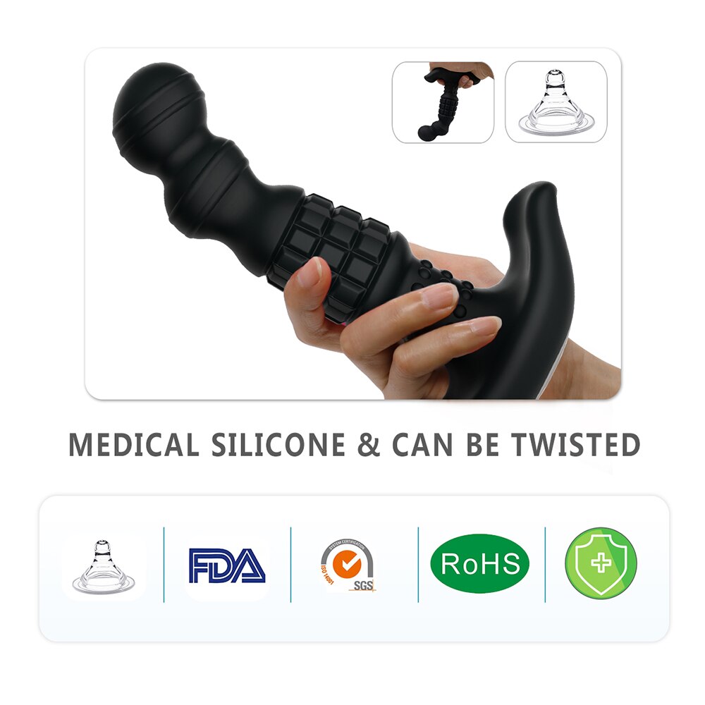 ไวเบรเตอร์ดิลโด้ไร้สายหมุนได้ 360 องศาสำหรับการนวด G-Spot ของหญิง, เครื่องนวดแบบ Maturbator, ที่เสียบก้นขนาดใหญ่, ของเล่นทางเพศสำหรับผู้หญิงและผู้ชาย