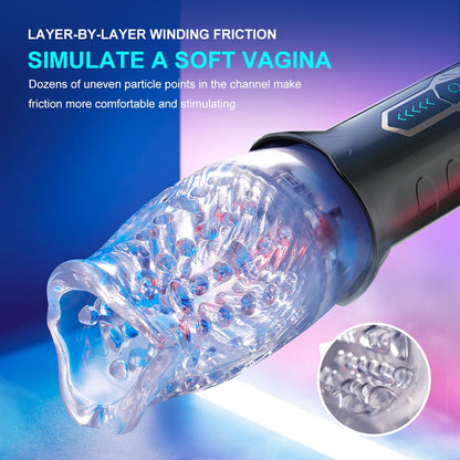 Vibrator for Men Adult Sex Toy 360° Soft Silicone Vibrator Sex Toy Delay Ejaculation Penis Erotic for Men