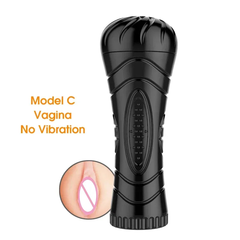 Silicone Fleshlight for Men Adult Sex Toy Masturbator with Vibrator Penis Sleeves for Adult
