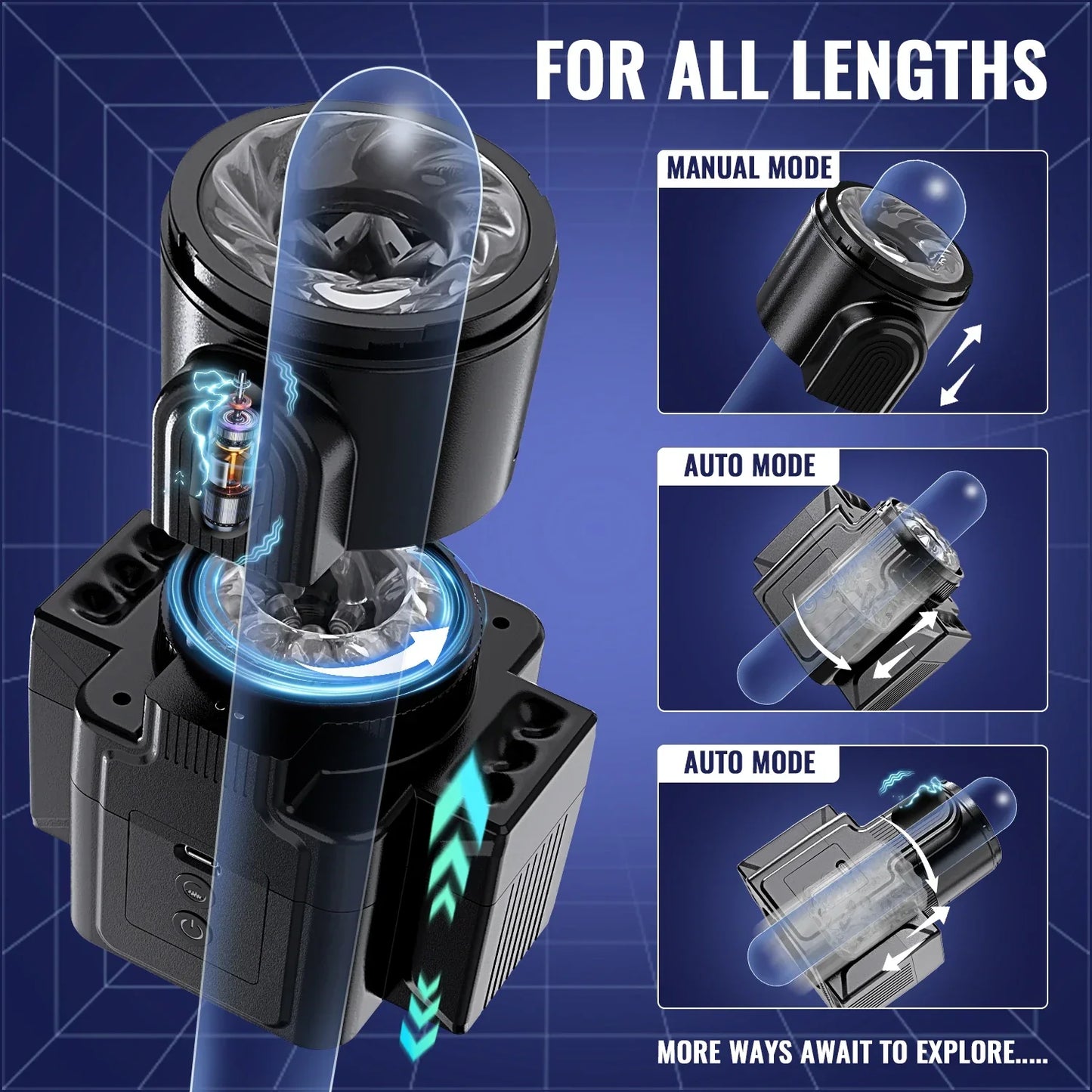 Retractable Male Masturbator Automatic Piston Masturbator For Men Adult Sex Toys