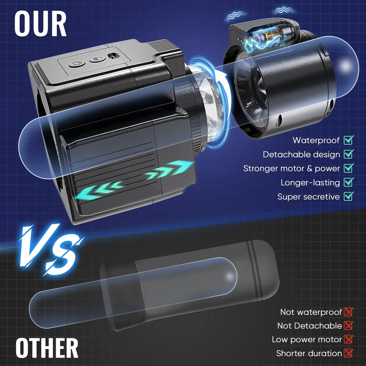 Retractable Male Masturbator Automatic Piston Masturbator For Men Adult Sex Toys