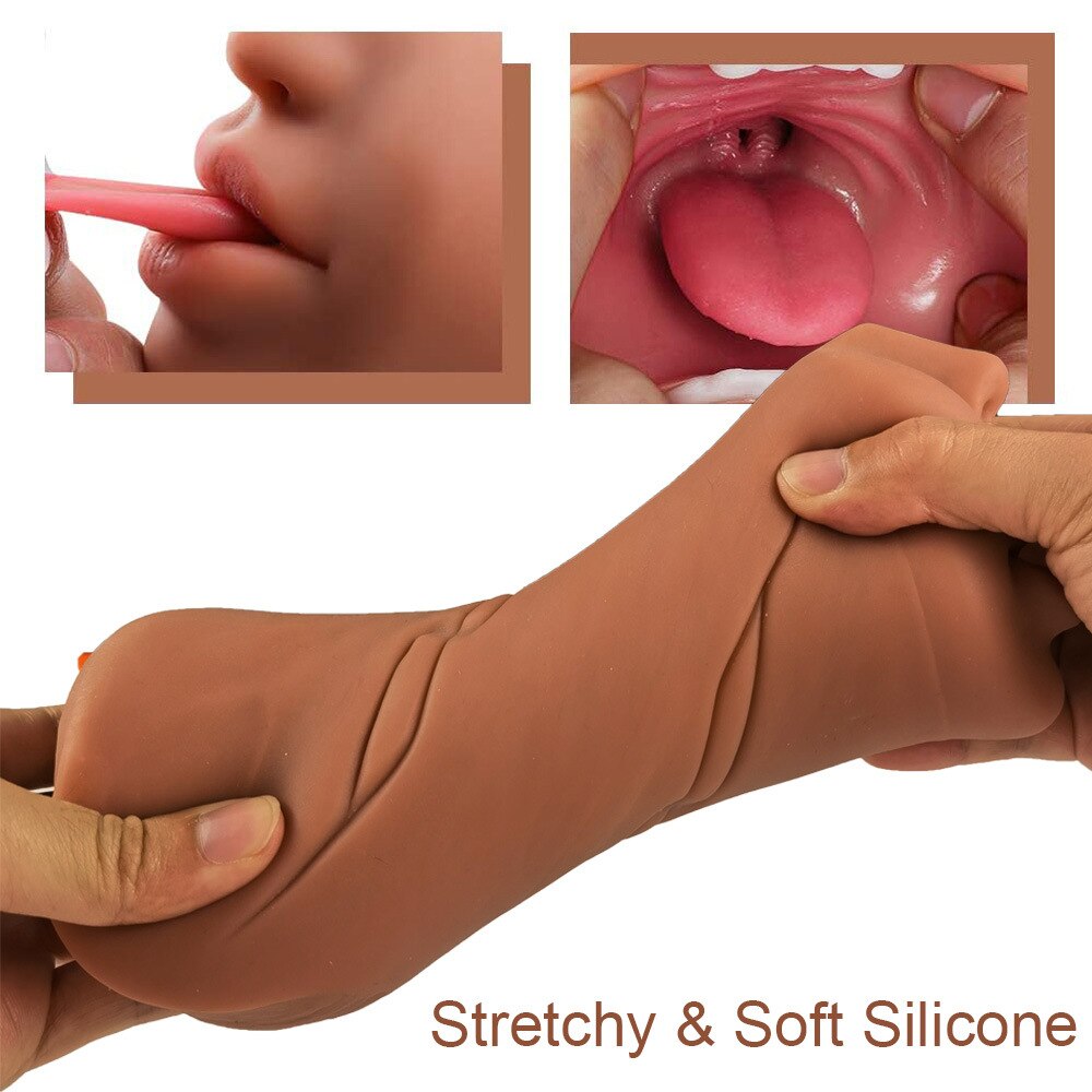 3D Realistic Oral Masturbation ชายคอหีเพศช่องคลอดจริง Pussy Sextoy สำหรับชาย3ใน1 Masturbstor ผู้ใหญ่อมควย sex Choop