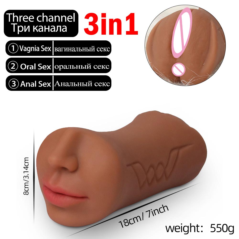 3D Realistic Oral Masturbation ชายคอหีเพศช่องคลอดจริง Pussy Sextoy สำหรับชาย3ใน1 Masturbstor ผู้ใหญ่อมควย sex Choop