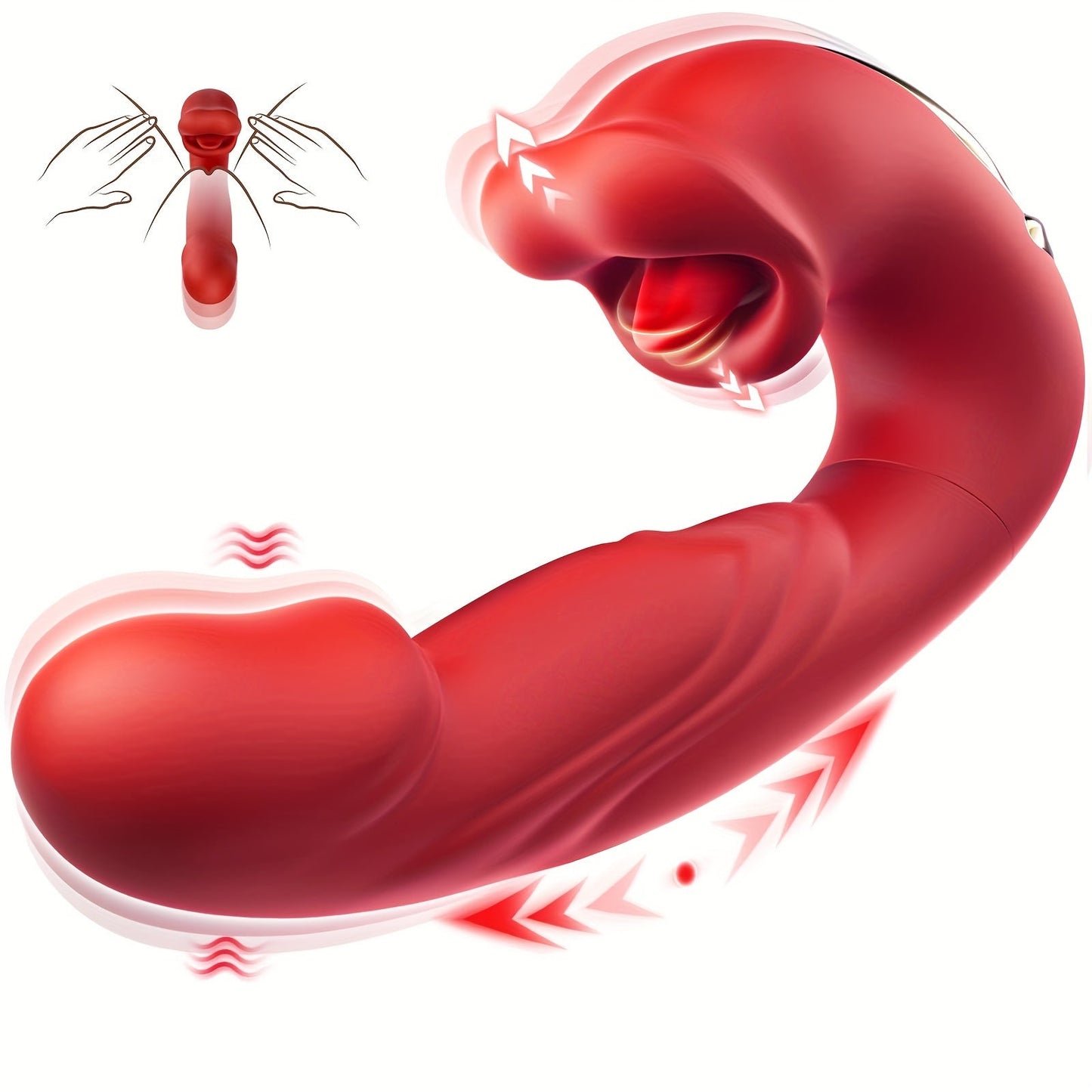 ของเล่นผู้ใหญ่แบบสั่นได้แบบสอดใส่ - เครื่องสั่น G-Spot สำหรับผู้หญิง ของเล่นทางเพศสำหรับผู้หญิงพร้อมโหมดสั่นและสอดใส่และเลีย 7 โหมด ของเล่นรูปทรงลิ้นสำหรับผู้หญิงเพื่อกระตุ้นคลิตอริส อุปกรณ์สอดใส่สำหรับผู้ใหญ่ ของเล่นทางเพศรูปดอกกุหลาบ