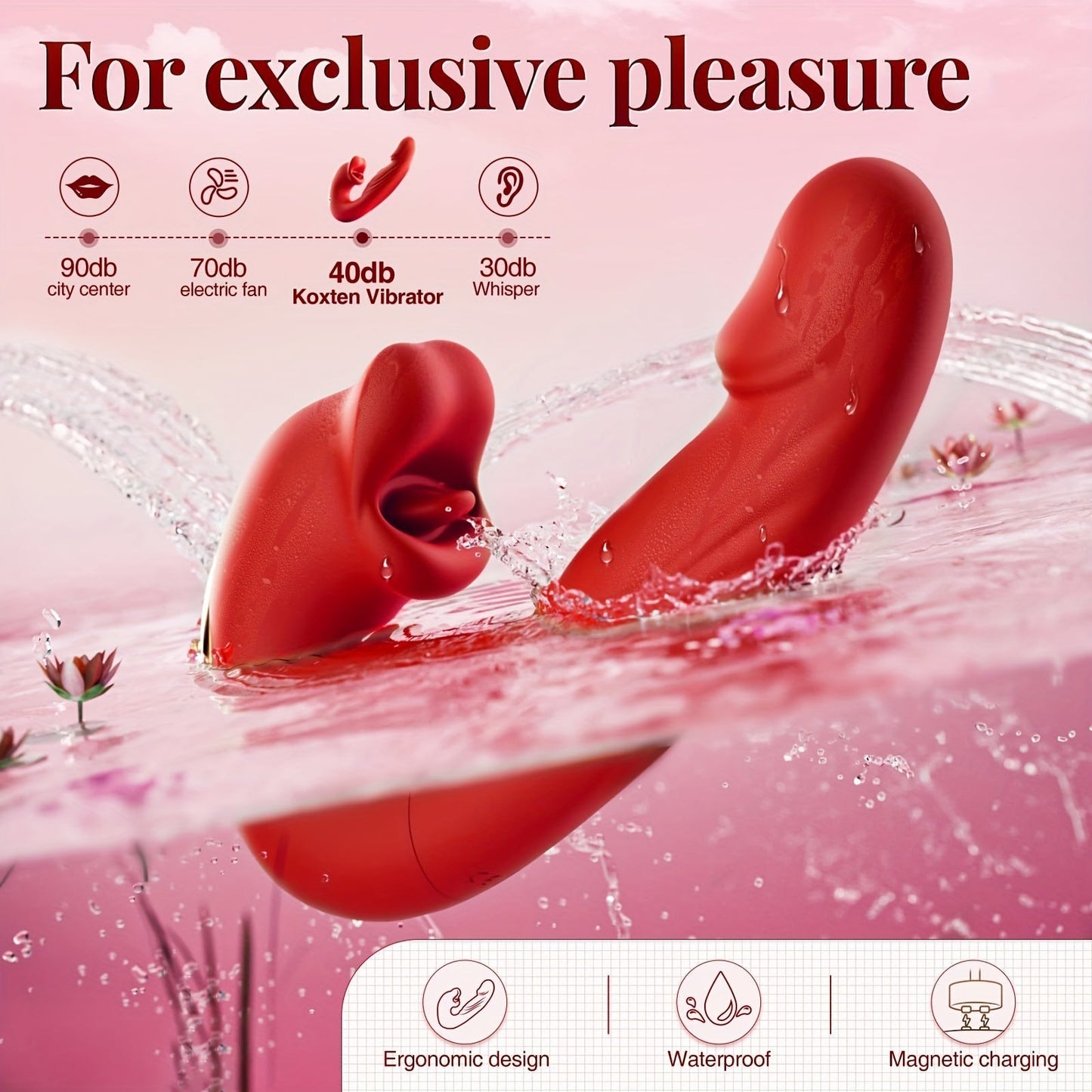 ของเล่นผู้ใหญ่แบบสั่นได้แบบสอดใส่ - เครื่องสั่น G-Spot สำหรับผู้หญิง ของเล่นทางเพศสำหรับผู้หญิงพร้อมโหมดสั่นและสอดใส่และเลีย 7 โหมด ของเล่นรูปทรงลิ้นสำหรับผู้หญิงเพื่อกระตุ้นคลิตอริส อุปกรณ์สอดใส่สำหรับผู้ใหญ่ ของเล่นทางเพศรูปดอกกุหลาบ