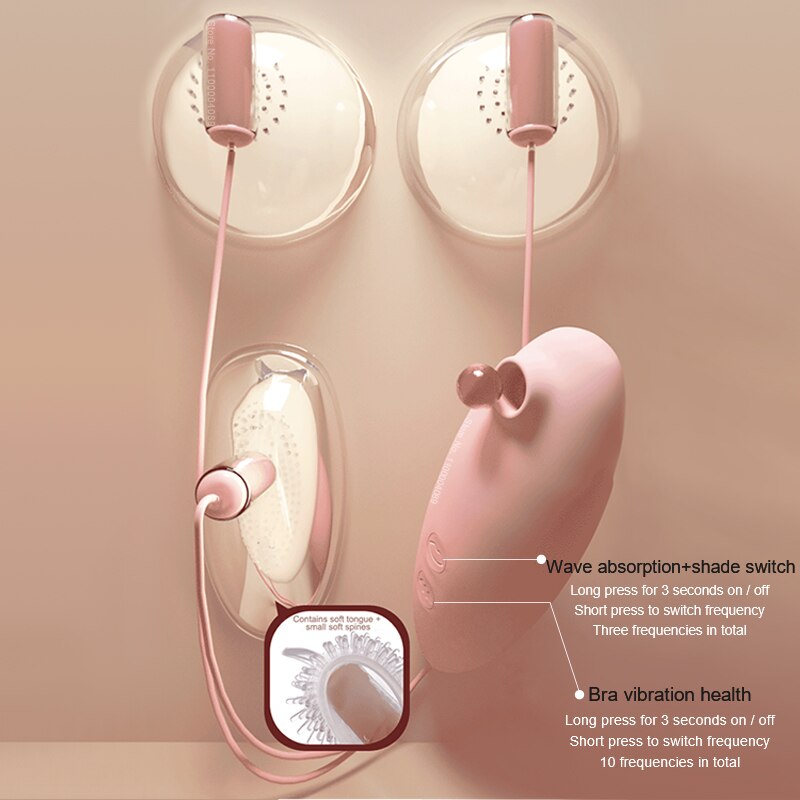 4-in-1 เครื่องนวดกระตุ้นหัวนม, นม, จุกดูดกระตุ้นคลิตอริส, มาสเตอร์เบเตอร์สำหรับผู้หญิง, ของเล่นทางเพศเลียสำหรับผู้หญิง
