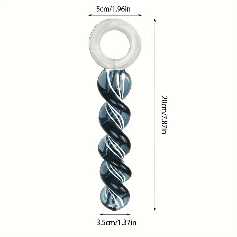 จุกเสียบก้นแก้วแบบหมุนได้ (Glass Thread Rotation Anal Plug) ดิ๊กคริสตัลสำหรับเสียบก้น ของเล่นผู้ใหญ่ ของเล่นทางเพศ การสำเร็จความใคร่ทางทวารหนัก การนวดต่อมลูกหมากสำหรับคู่รักผู้ชาย