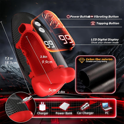 ของเล่นทางเพศสำหรับผู้ชาย เครื่องนวดอวัยวะเพศชาย - อุปกรณ์ช่วยสำเร็จความใคร่สำหรับผู้ชาย แบบออรัลและช่องคอ อุปกรณ์กระตุ้นอารมณ์ชาย เครื่องปั๊มอวัยวะเพศชายแบบเคาะและสั่น 9 โหมด จอ LCD เครื่องบริหารอวัยวะเพศชายแบบโอบรัด 360° ของเล่นทางเพศสำหรับผู้ใหญ่