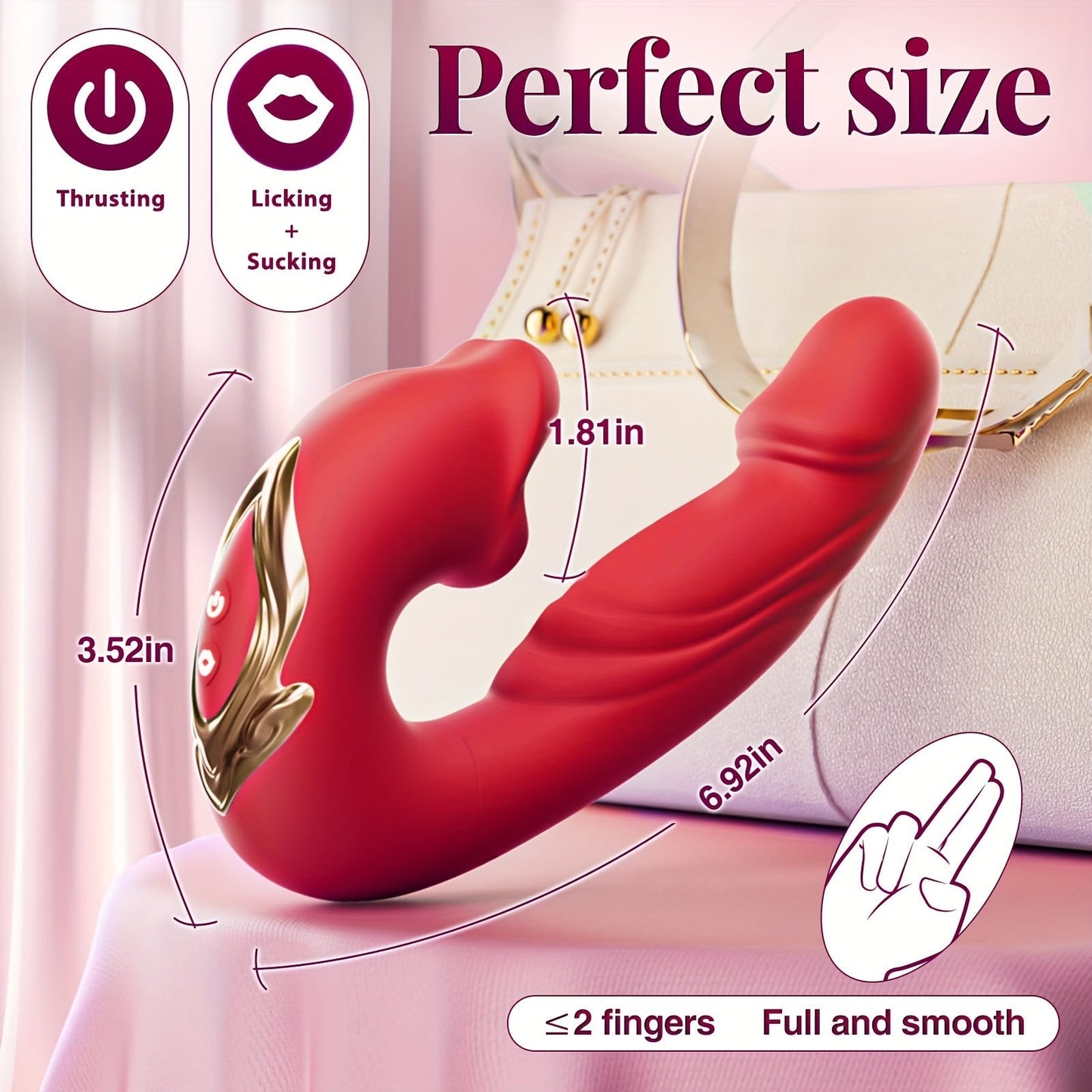ของเล่นผู้ใหญ่แบบสั่นได้แบบสอดใส่ - เครื่องสั่น G-Spot สำหรับผู้หญิง ของเล่นทางเพศสำหรับผู้หญิงพร้อมโหมดสั่นและสอดใส่และเลีย 7 โหมด ของเล่นรูปทรงลิ้นสำหรับผู้หญิงเพื่อกระตุ้นคลิตอริส อุปกรณ์สอดใส่สำหรับผู้ใหญ่ ของเล่นทางเพศรูปดอกกุหลาบ