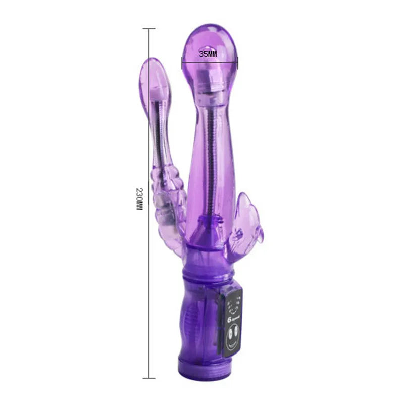 เครื่องสั่นกระต่าย 6 สปีด. เครื่องสั่น G-spot กันน้ำสองฟังก์ชัน. ของเล่นเซ็กส์วัสดุอ่อนนุ่มมาก. ผลิตภัณฑ์ทางเพศ
