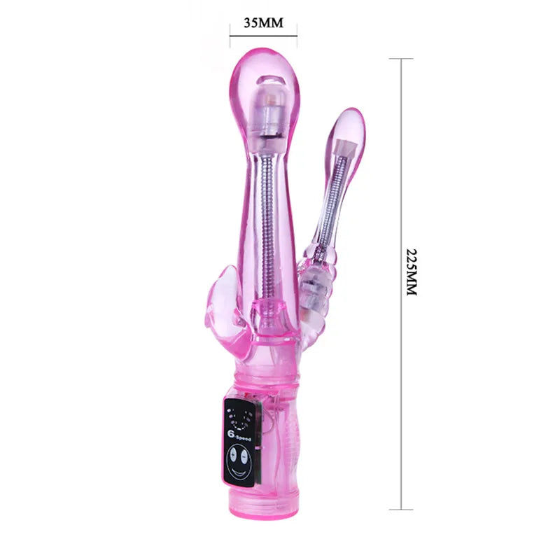 เครื่องสั่นกระต่าย 6 สปีด. เครื่องสั่น G-spot กันน้ำสองฟังก์ชัน. ของเล่นเซ็กส์วัสดุอ่อนนุ่มมาก. ผลิตภัณฑ์ทางเพศ