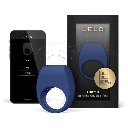 LELO TOR 3 ห่วงรัดองคชาตแบบสั่น ควบคุมด้วยแอป ของเล่นผู้ใหญ่สำหรับชายและหญิง ของเล่นทางเพศสำหรับคู่รัก พร้อมการตั้งค่าความสุข 8 ระดับเพื่อเพิ่มความรู้สึก ห่วงรัดอวัยวะเพศซิลิโคน สีน้ำเงิน (Base Blue)