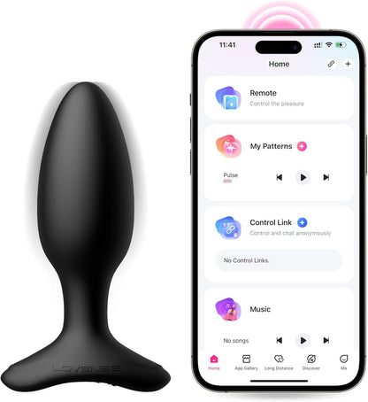 LOVENSE Hush 2 Vibrating Butt Plug 1.75. Silicone Anal Vibrator for Men with Remote Control. Waterproof and Rechargeable Big Plug Vibration Machine for Women. Adult Anal Plug Sex Toys for Couples