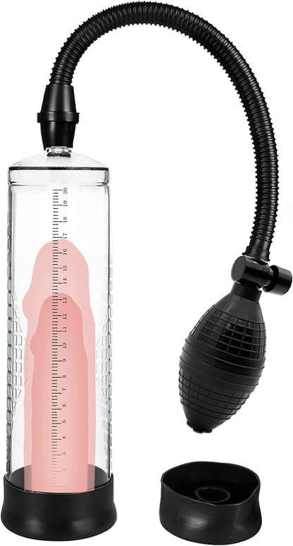 เครื่องปั๊มสุญญากาศสำหรับผู้ชาย Plus Pump เครื่องปั๊มเพิ่มขนาดสำหรับผู้ชาย 118511T ชุดถ้วยเพนิสแบบมืออาชีพ ปั๊มสุญญากาศแข็งแรงสำหรับใช้ในบ้าน (โปร่งใส/BB)