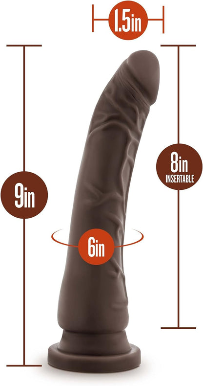 Blush Dr. Skin Plus Dildo แบบขยับได้ ความหนาแน่นสามระดับสมจริง - ยาว 9 นิ้ว กว้าง 2 นิ้ว - ฐานคัพดูดแข็งแรงแน่นหนาสำหรับเล่นโดยไม่ต้องใช้มือและใช้ร่วมกับสายรัดได้ - สัมผัสเสมือนจริง Sensa Feel - อุปกรณ์เสริมทางเพศ