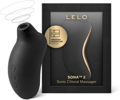 LELO SONA 2 Sonic Waves Clit Sucker อุปกรณ์กระตุ้นคลิทอริสด้วยคลื่นโซนิก กันน้ำได้ สำหรับผู้หญิง เพื่อความพึงพอใจที่ลึกซึ้งยิ่งขึ้น สี Cerise