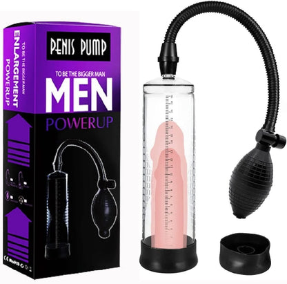 เครื่องปั๊มสุญญากาศสำหรับผู้ชาย Plus Pump เครื่องปั๊มเพิ่มขนาดสำหรับผู้ชาย 118511T ชุดถ้วยเพนิสแบบมืออาชีพ ปั๊มสุญญากาศแข็งแรงสำหรับใช้ในบ้าน (โปร่งใส/BB)