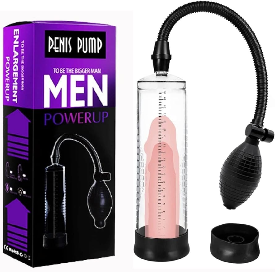 เครื่องปั๊มสุญญากาศสำหรับผู้ชาย Plus Pump เครื่องปั๊มเพิ่มขนาดสำหรับผู้ชาย 118511T ชุดถ้วยเพนิสแบบมืออาชีพ ปั๊มสุญญากาศแข็งแรงสำหรับใช้ในบ้าน (โปร่งใส/BB)