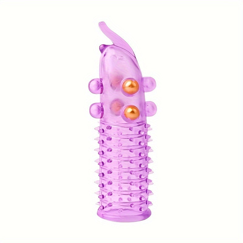 Men's Wolf Teeth Penis Sleeve With Bead.  Accessory For Longer Stronger Erection Ejaculation Delay Pleasure Enhancing. Transparent Elephant Nose Cock Condom For Men Couples