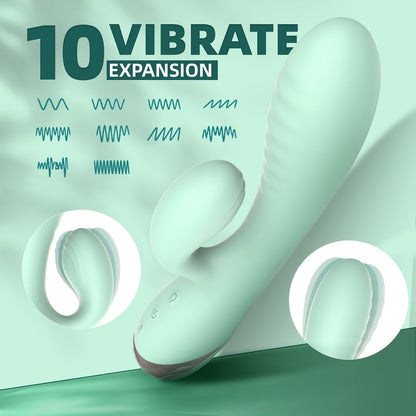 การสั่นสะเทือน 10 ความถี่ + แท่งสั่นสะเทือนแบบเป่าลม เครื่องสั่น G-spot การนวดช่องคลอดแบบเป่าลม การกระตุ้น G-spot ด้วยการสั่นสะเทือน สีสันสดใส ของเล่นทางเพศสำหรับผู้ใหญ่ แท่งสั่นสะเทือนเพื่อการกระตุ้น แท่งนวดสำหรับคู่รัก การจีบกันของคู่รัก