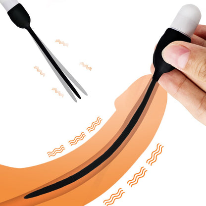 7 โหมด Urethral Vibrator Horse Eye Stick Catheter ปลั๊กอวัยวะเพศชาย ของเล่นทางเพศสำหรับผู้ชาย Vibrating Urethral Plug Dilator ใส่อวัยวะเพศชาย