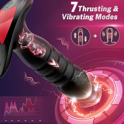Anal Plug Vibrator พร้อมแอปควบคุม อุปกรณ์ช่วยกระตุ้นความต้องการทางเพศสำหรับผู้ชายและผู้หญิง - เครื่องนวดต่อมลูกหมากพร้อมโหมดการสั่น 7 แบบ อุปกรณ์ช่วยกระตุ้นก้นสำหรับผู้ชายและผู้หญิง (สีดำ)