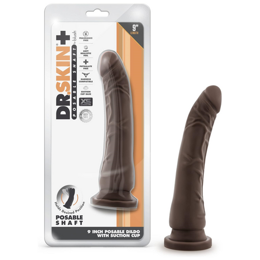 Blush Dr. Skin Plus Dildo แบบขยับได้ ความหนาแน่นสามระดับสมจริง - ยาว 9 นิ้ว กว้าง 2 นิ้ว - ฐานคัพดูดแข็งแรงแน่นหนาสำหรับเล่นโดยไม่ต้องใช้มือและใช้ร่วมกับสายรัดได้ - สัมผัสเสมือนจริง Sensa Feel - อุปกรณ์เสริมทางเพศ
