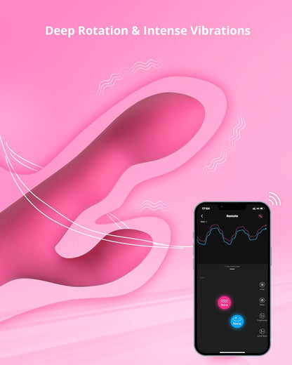 LOVENSE Nora Rabbit Vibrator พร้อม APP Control อุปกรณ์สั่นกระต่ายสีชมพู พร้อมมอเตอร์คู่ อุปกรณ์กระตุ้นต่อนยอน ดิลโด้นวด ของเล่นทางเพศสำหรับผู้หญิงไร้สาย พร้อมสมาร์ทโฟน