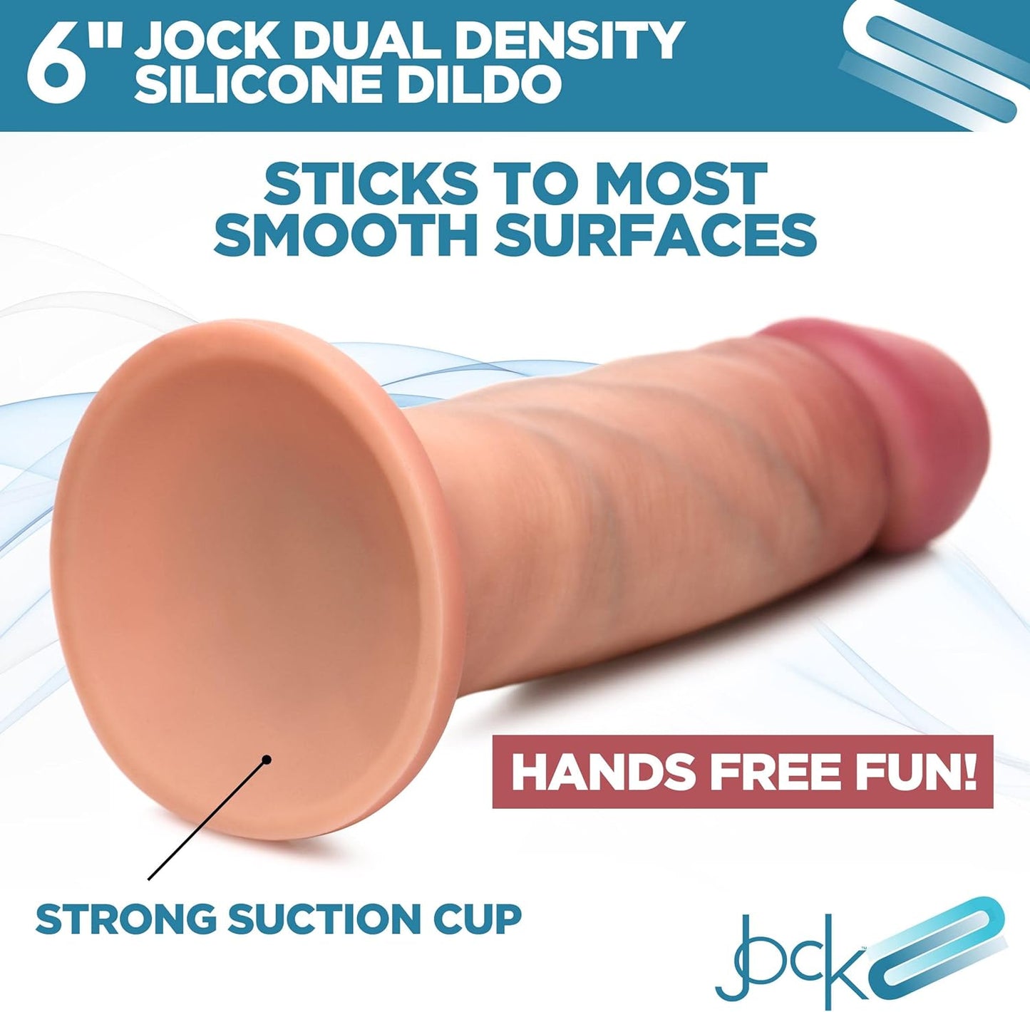 จู๋ปลอม Jock 6 Dual Density สำหรับผู้ชาย ผู้หญิง และคู่รัก จู๋ปลอมซิลิโคนพรีเมียมเสมือนจริงเป็นพิเศษ ปลอดภัยต่อร่างกาย จู๋ปลอมเสมือนจริง 1 ชิ้น ขนาด 6 นิ้ว สีอ่อน