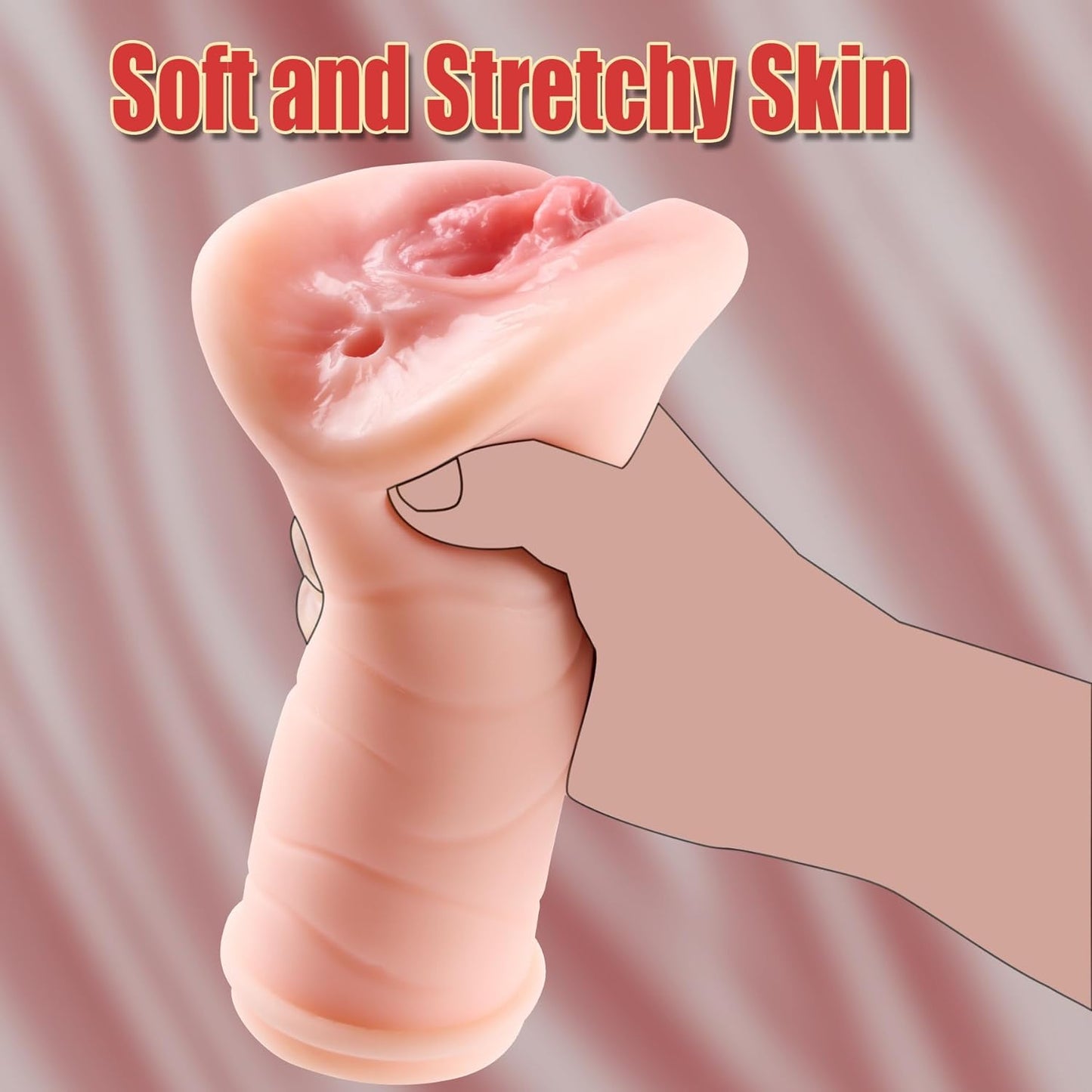 Pocket Pussy Lifelike Textured Vagina Masturbating Sex Toy for Men Realistic Adult Textured Man Masturbation Mini Torso Love Pussies Stroker