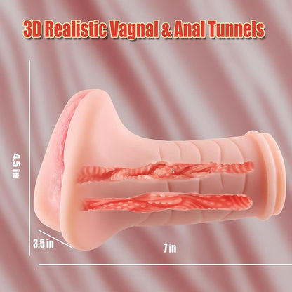 Pocket Pussy Lifelike Textured Vagina Masturbating Sex Toy for Men Realistic Adult Textured Man Masturbation Mini Torso Love Pussies Stroker