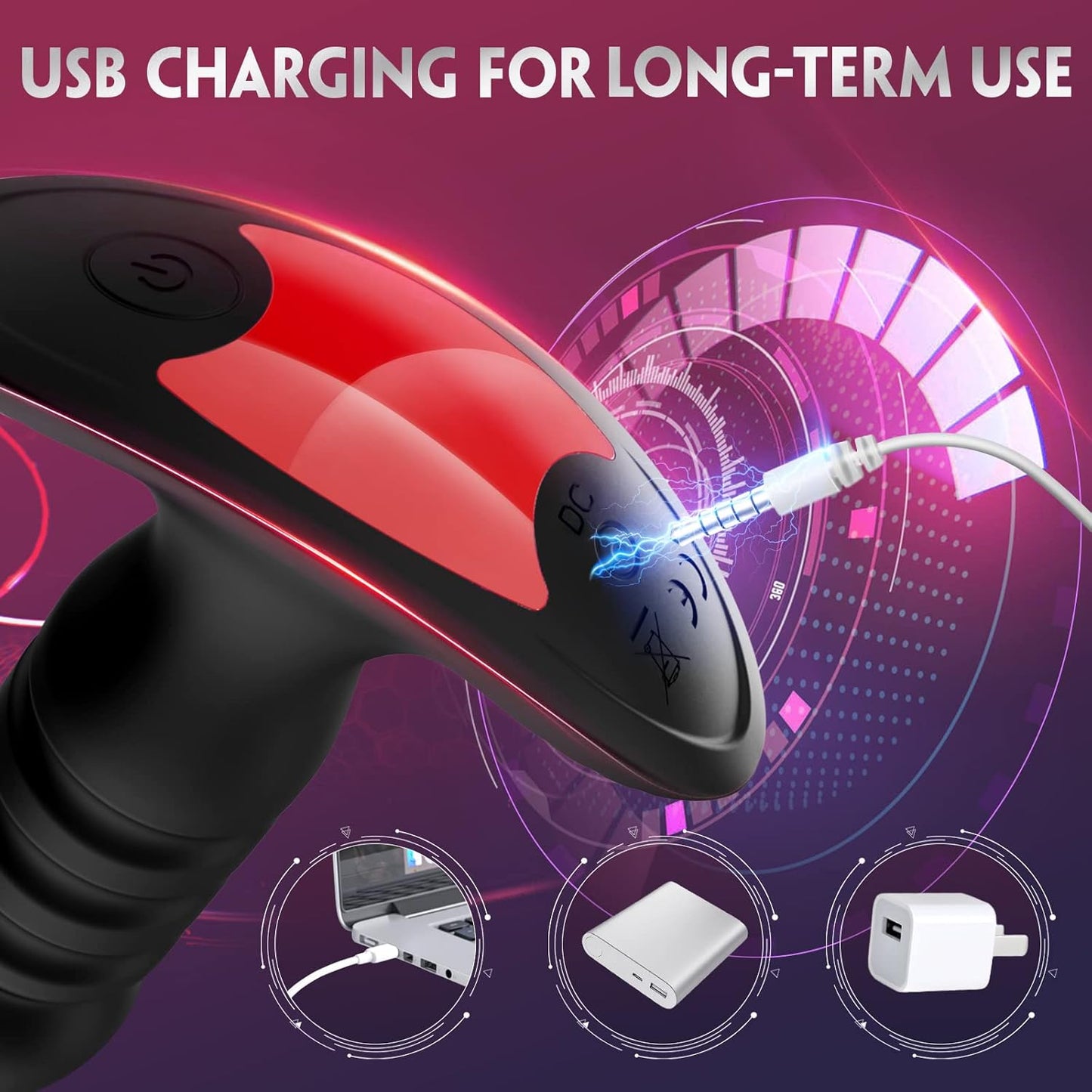 Anal Plug Vibrator พร้อมแอปควบคุม อุปกรณ์ช่วยกระตุ้นความต้องการทางเพศสำหรับผู้ชายและผู้หญิง - เครื่องนวดต่อมลูกหมากพร้อมโหมดการสั่น 7 แบบ อุปกรณ์ช่วยกระตุ้นก้นสำหรับผู้ชายและผู้หญิง (สีดำ)