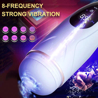 8 Frequency Smart Interactive Pronunciation Suction Vibration Electric Automatic Suction Aircraft Cup Sex Toy for Men
