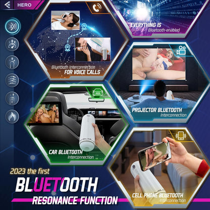 เครื่องช่วยสำเร็จความใคร่ชายอัตโนมัติ 6 in 1 ของเล่นช่วยสำเร็จความใคร่ชายพร้อมระบบขับเคลื่อน CVT และการสั่น 10 ระดับ เครื่องช่วยสำเร็จความใคร่ชายแบบพกพาควบคุมด้วยบลูทูธพร้อมระบบทำความร้อน ของเล่นทางเพศสำหรับผู้ชายช่วยสำเร็จความใคร่พร้อมหูฟัง
