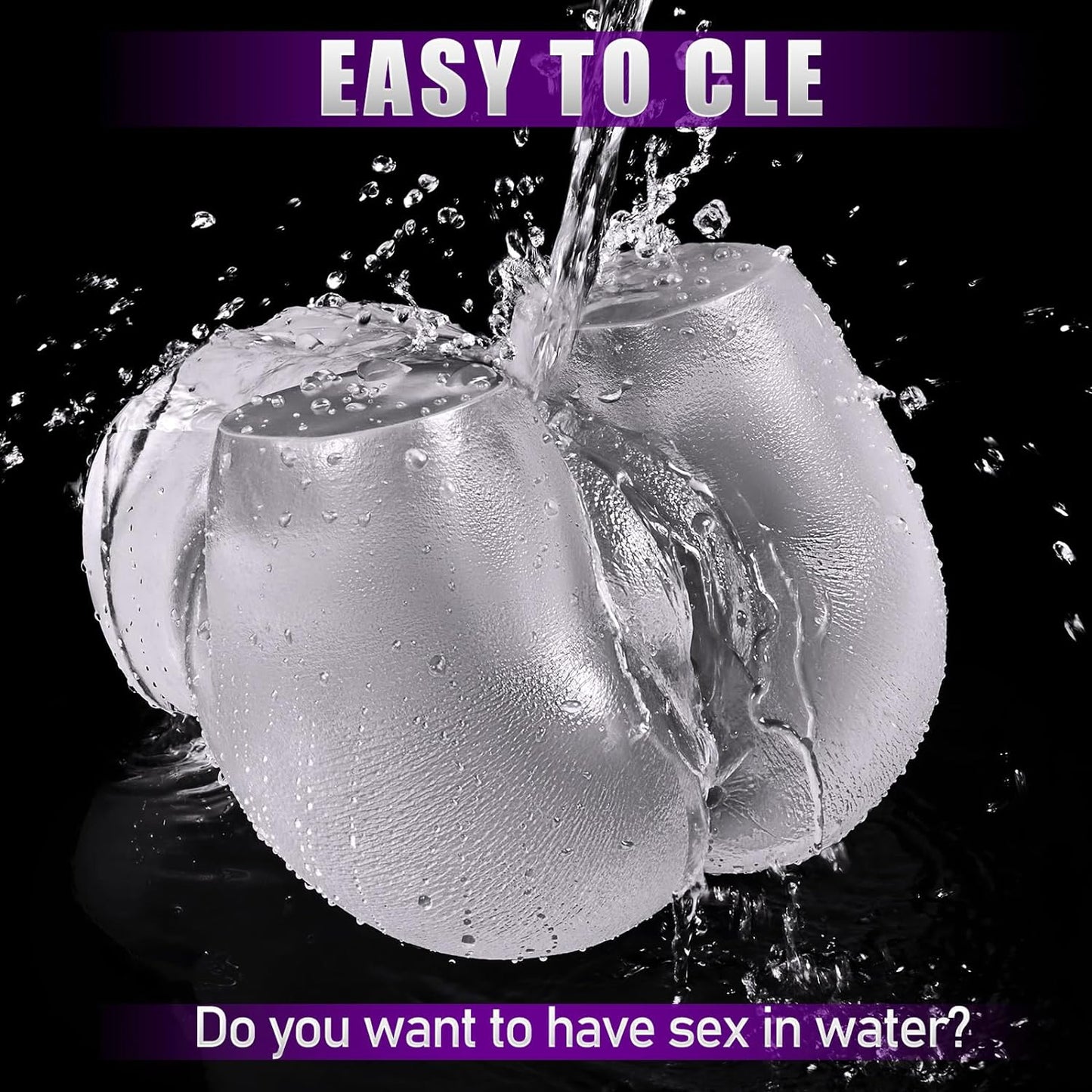 Male Masturbators Sex Toy - อุปกรณ์ช่วยสำเร็จความใคร่ชาย ตุ๊กตายางใสสำหรับช่วยสอดใส่ มีช่องคลอดและทวารหนักแบบบริสุทธิ์ ช่องคลอดจำลองขนาดเล็กกระทัดรัด มี 2 รู อุปกรณ์ช่วยสำเร็จความใคร่ชายและของเล่นผู้ใหญ่ 5.5 ปอนด์