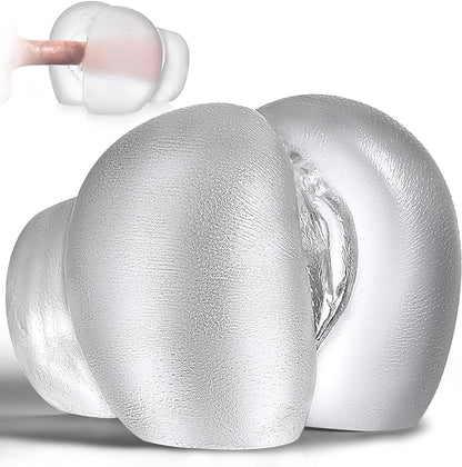 Male Masturbators Sex Toy - อุปกรณ์ช่วยสำเร็จความใคร่ชาย ตุ๊กตายางใสสำหรับช่วยสอดใส่ มีช่องคลอดและทวารหนักแบบบริสุทธิ์ ช่องคลอดจำลองขนาดเล็กกระทัดรัด มี 2 รู อุปกรณ์ช่วยสำเร็จความใคร่ชายและของเล่นผู้ใหญ่ 5.5 ปอนด์