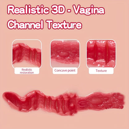 ของเล่นช่วยสำเร็จความใคร่ชายสมจริง สัมผัสยืดหยุ่น ออกแบบกระเป๋า เนื้อสัมผัสภายในคล้ายอวัยวะเพศหญิงและออกแบบทางทวารหนักอย่างเข้มข้น พกพาสะดวกสำหรับผู้ชาย วัสดุ TPE ไม่ต้องใช้แบตเตอรี่