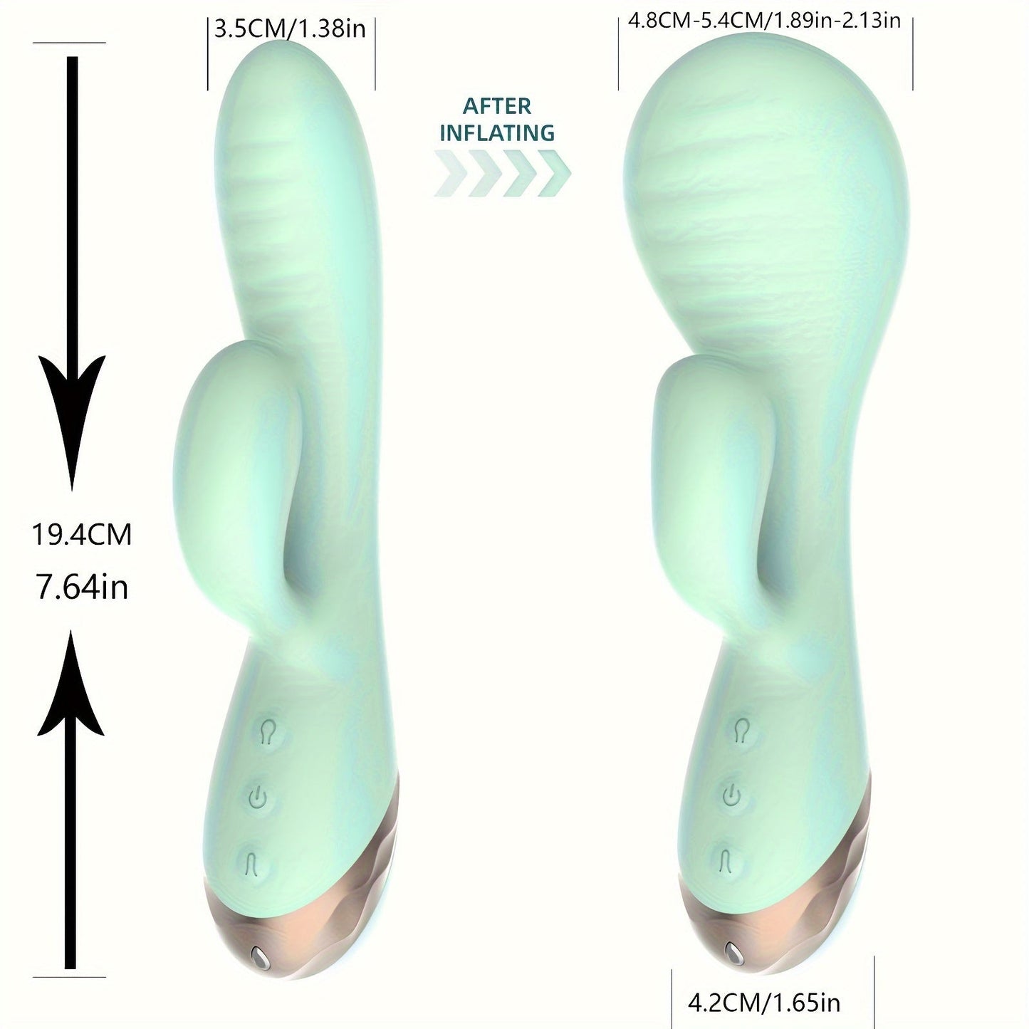 การสั่นสะเทือน 10 ความถี่ + แท่งสั่นสะเทือนแบบเป่าลม เครื่องสั่น G-spot การนวดช่องคลอดแบบเป่าลม การกระตุ้น G-spot ด้วยการสั่นสะเทือน สีสันสดใส ของเล่นทางเพศสำหรับผู้ใหญ่ แท่งสั่นสะเทือนเพื่อการกระตุ้น แท่งนวดสำหรับคู่รัก การจีบกันของคู่รัก