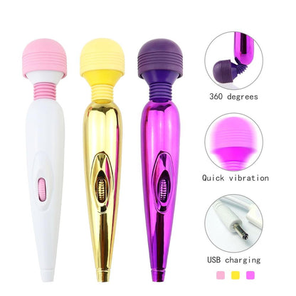 AV Vibrator Rechargeable Magic Wand เครื่องนวดคลิทอริสแบบชาร์จไฟได้ เครื่องกระตุ้นจุดซ่อนเร้นสำหรับผู้หญิง ของเล่นทางเพศสำหรับผู้ใหญ่สำหรับผู้หญิง
