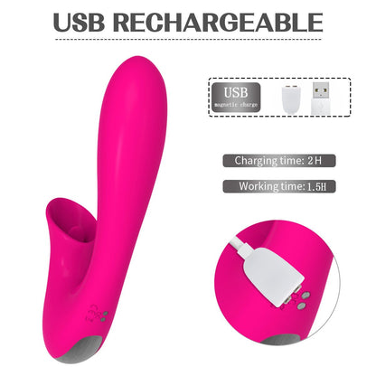 Abhoth Tongue Lick เครื่องสั่นลิ้นสำหรับผู้หญิง 12 สปีด เครื่องนวดไฟฟ้า AV จุด G เครื่องสั่นสำหรับผู้หญิง ของเล่นเซ็กซี่สำหรับผู้ใหญ่ 18+