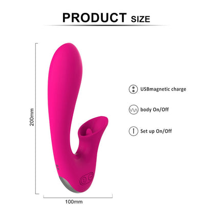 Abhoth Tongue Lick เครื่องสั่นลิ้นสำหรับผู้หญิง 12 สปีด เครื่องนวดไฟฟ้า AV จุด G เครื่องสั่นสำหรับผู้หญิง ของเล่นเซ็กซี่สำหรับผู้ใหญ่ 18+