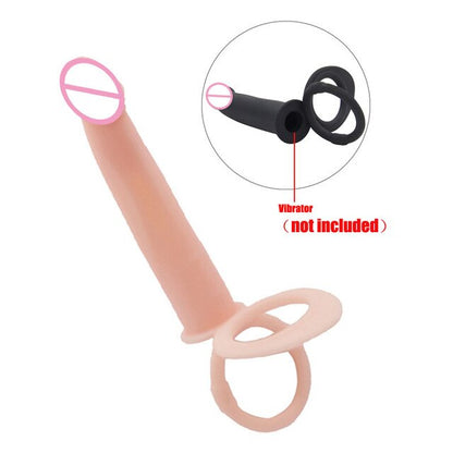 อุปกรณ์ช่วยทางเพศสุดเซ็กซี่สำหรับผู้ใหญ่ สำหรับผู้หญิง คู่รัก BDSM จุกเสียบก้นทางทวารหนัก ปลอกหุ้มองคชาตสองชั้นแบบรัด อุปกรณ์สั่น G-Spot ของเล่นอีโรติก