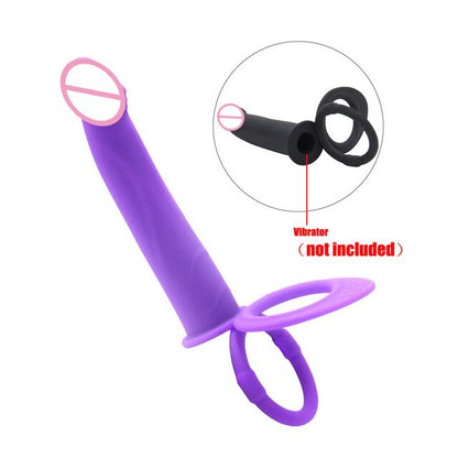 อุปกรณ์ช่วยทางเพศสุดเซ็กซี่สำหรับผู้ใหญ่ สำหรับผู้หญิง คู่รัก BDSM จุกเสียบก้นทางทวารหนัก ปลอกหุ้มองคชาตสองชั้นแบบรัด อุปกรณ์สั่น G-Spot ของเล่นอีโรติก