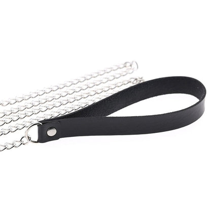 ของเล่นทางเพศสำหรับผู้ใหญ่ ปลอกคอหนังเทียมแนวอีโรติก BDSM ปลอกคอติดหมุด เชือกจูง อุปกรณ์พันธนาการ ของเล่นทางเพศสำหรับคู่รัก